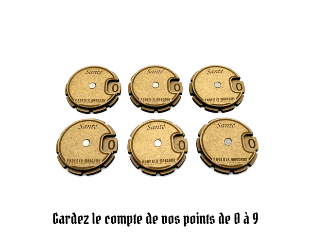 Compteurs de points de santé pour AOS (Lot de 6)