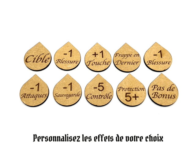 Jetons personnalisables pour AOS (Lot de 10)