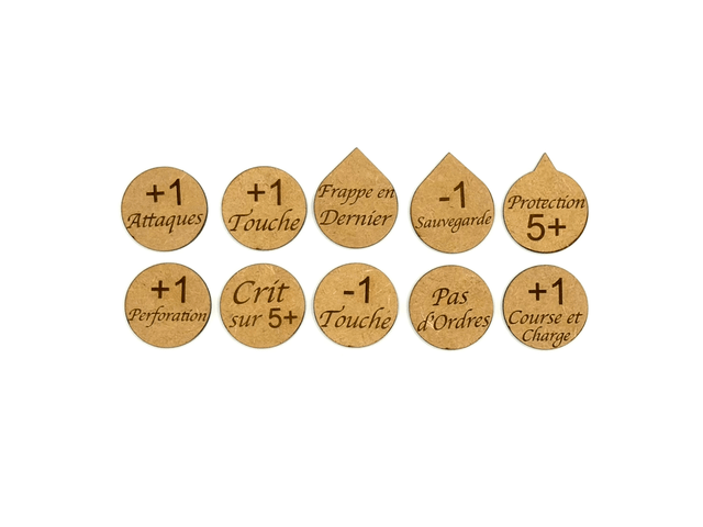 Jetons personnalisables pour AOS (Lot de 10)