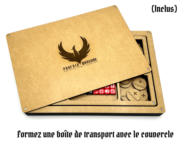 Boîte à compartiments et piste de dés pour AOS (L)