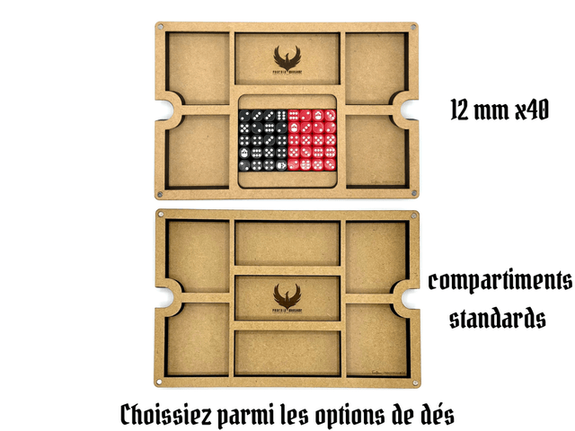 Boîte à compartiments et piste de dés pour AOS (L)