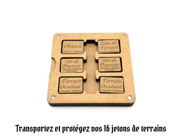 Boîte à jetons de terrains pour AOS (XS)