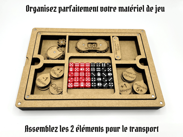 Boîte à compartiments et piste de dés pour AOS (L)
