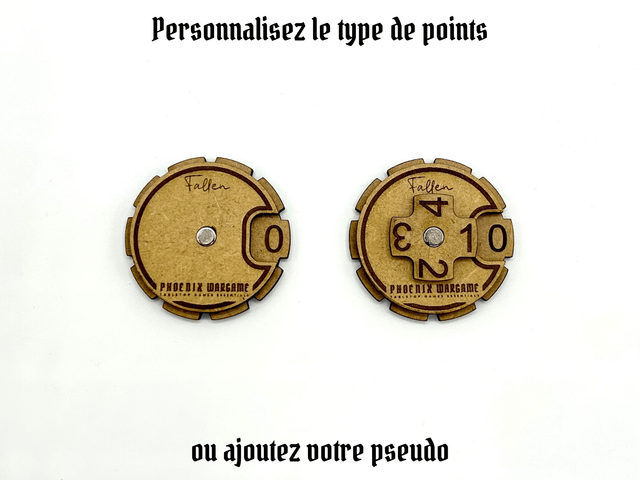Compteurs de points simple personnalisables pour AOS (Lot de 6)