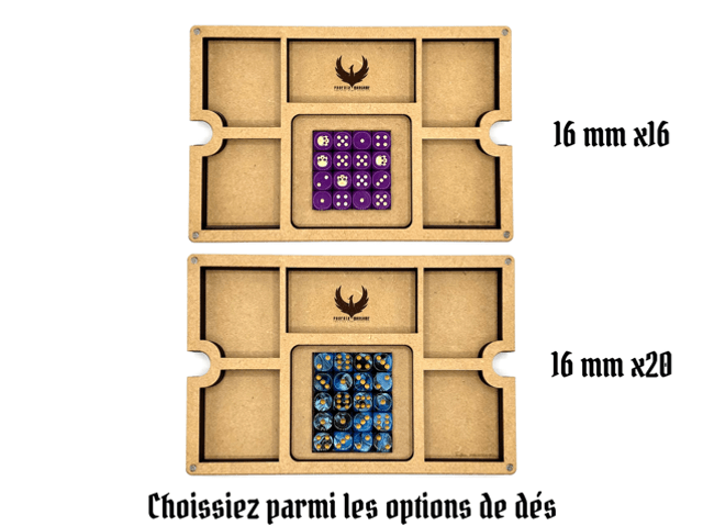 Boîte à compartiments et piste de dés pour AOS (L)