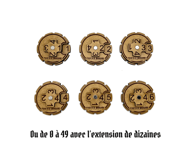 Compteurs de points simple personnalisables pour AOS (Lot de 6)