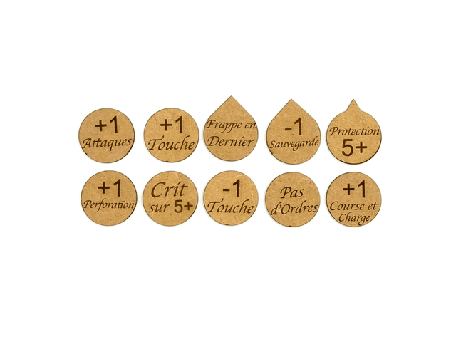 Jetons personnalisables pour AOS (Lot de 10)